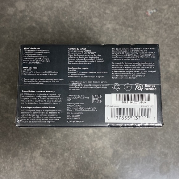 Logitech PRO Wireless Gaming Mouse BNIB - Picture 6 of 6